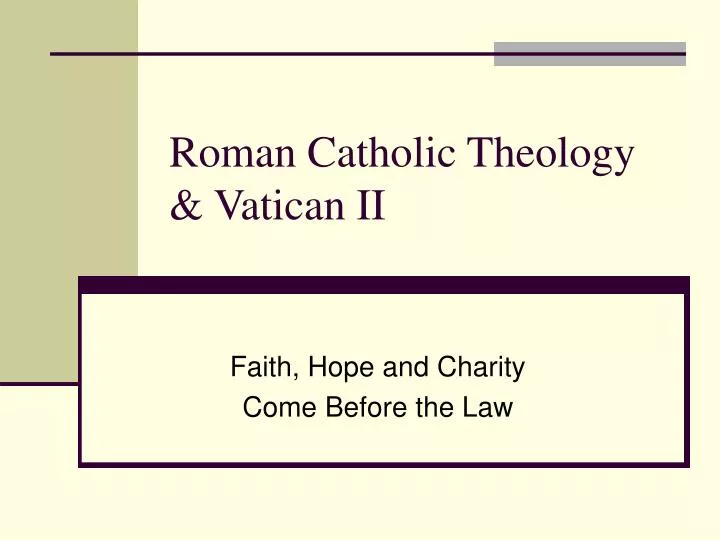 roman catholic theology vatican ii