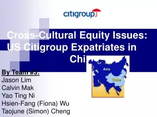 Cross-Cultural Equity Issues: US Citigroup Expatriates in 				China
