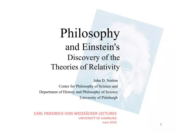philosophy and einstein s discovery of the theories of relativity