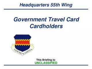 Government Travel Card Cardholders