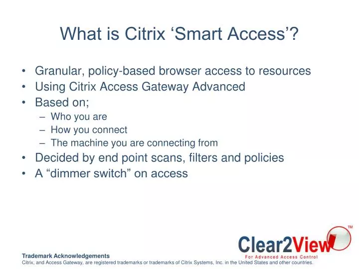 what is citrix smart access