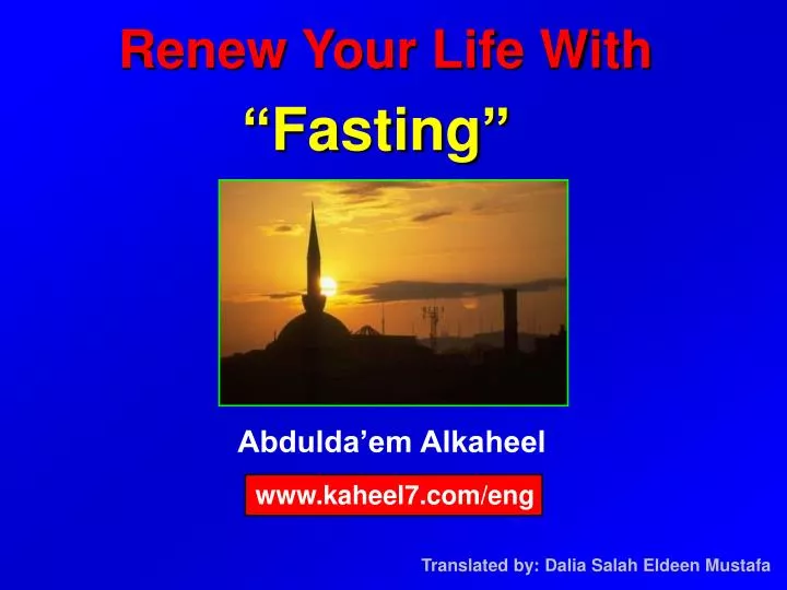renew your life with fasting