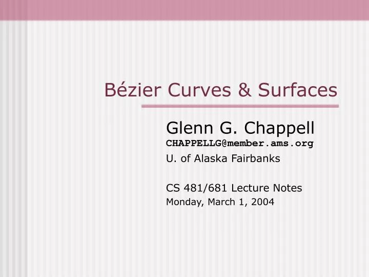 b zier curves surfaces