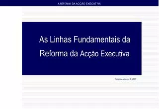 As Linhas Fundamentais da Reforma da Acção Executiva