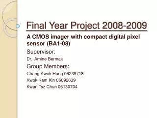 Final Year Project 2008-2009