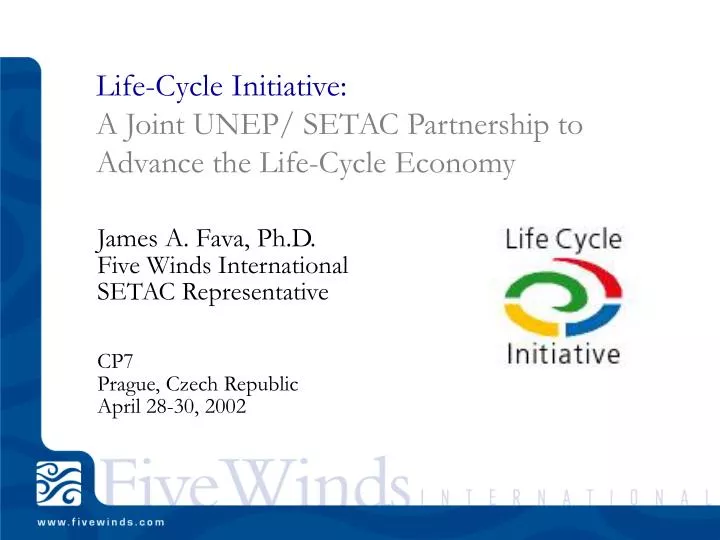 life cycle initiative a joint unep setac partnership to advance the life cycle economy