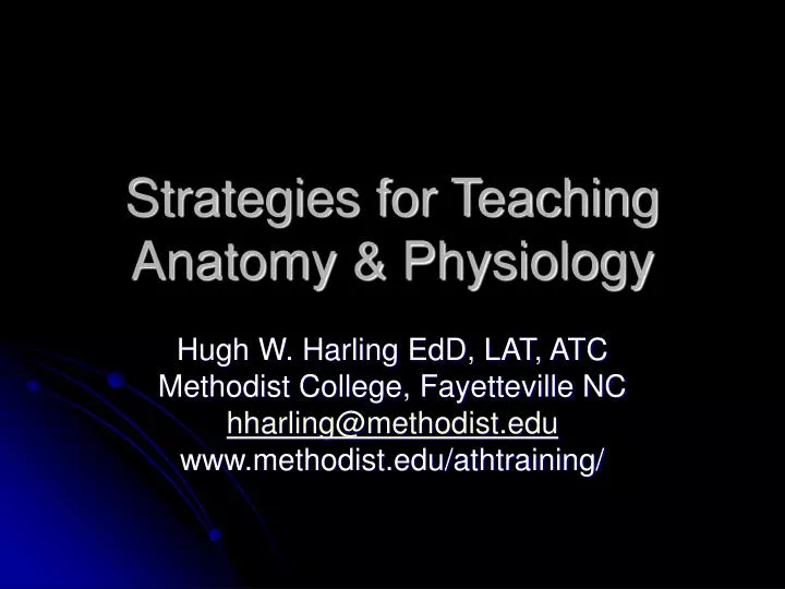 strategies for teaching anatomy physiology