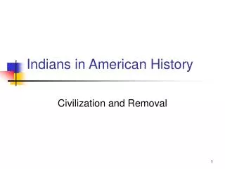Indians in American History