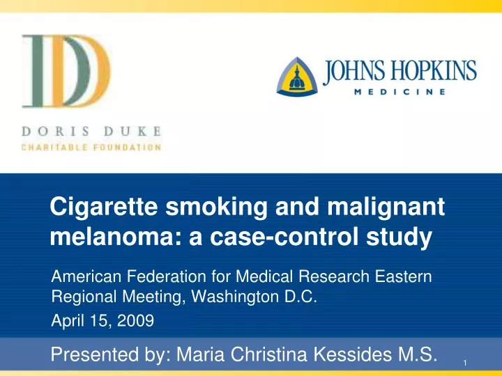 cigarette smoking and malignant melanoma a case control study