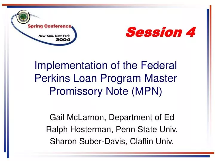 implementation of the federal perkins loan program master promissory note mpn