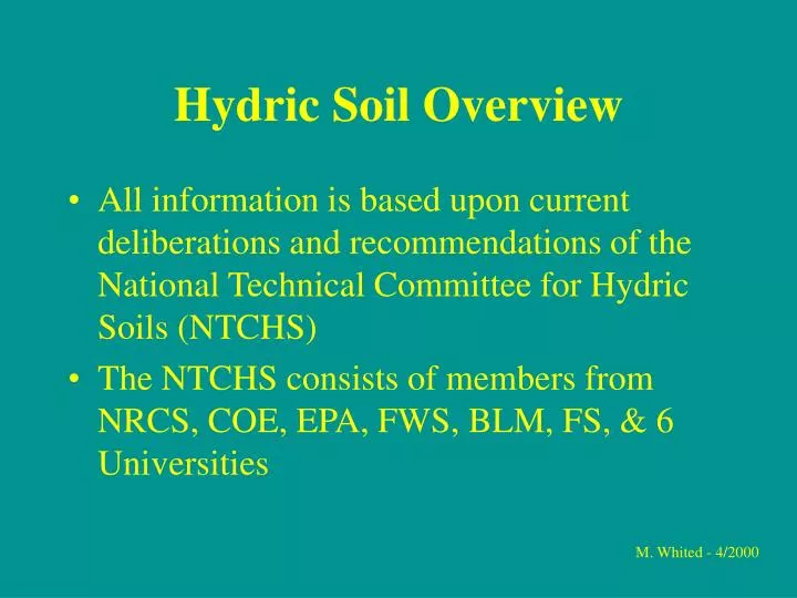 hydric soil overview