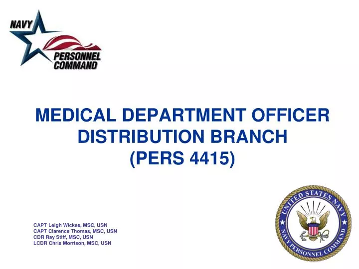 medical department officer distribution branch pers 4415