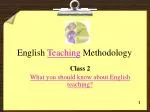 English Teaching Methodology - slide 1
