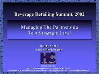 Managing The Partnership To A Strategic Level