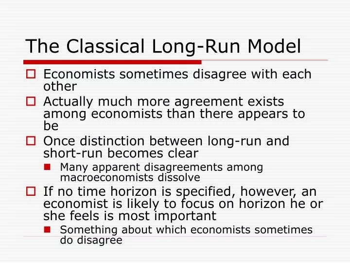 the classical long run model