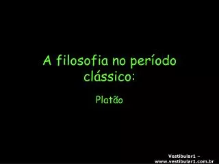 a filosofia no per odo cl ssico