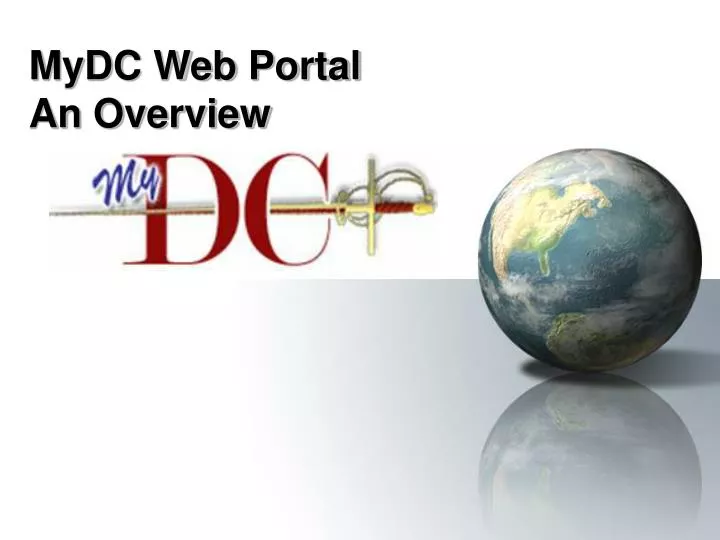 mydc web portal an overview