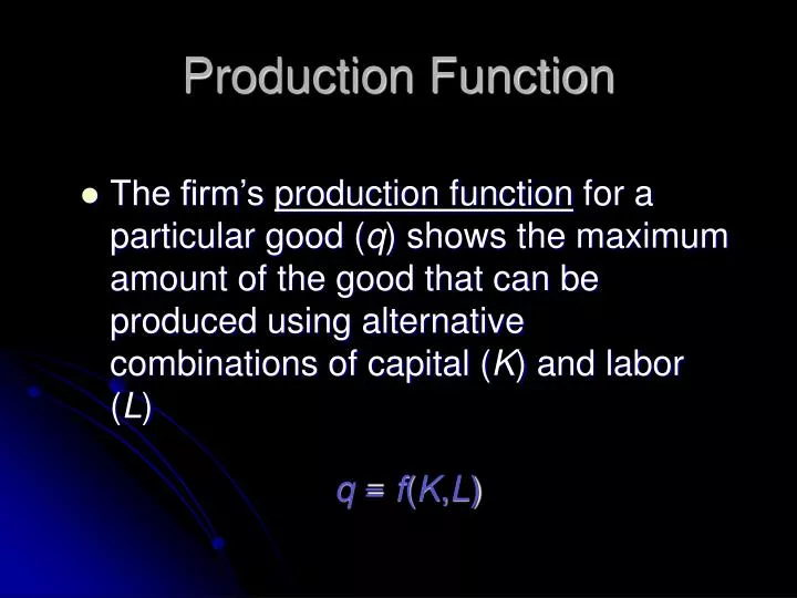production function