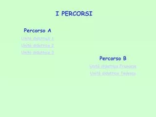 i percorsi