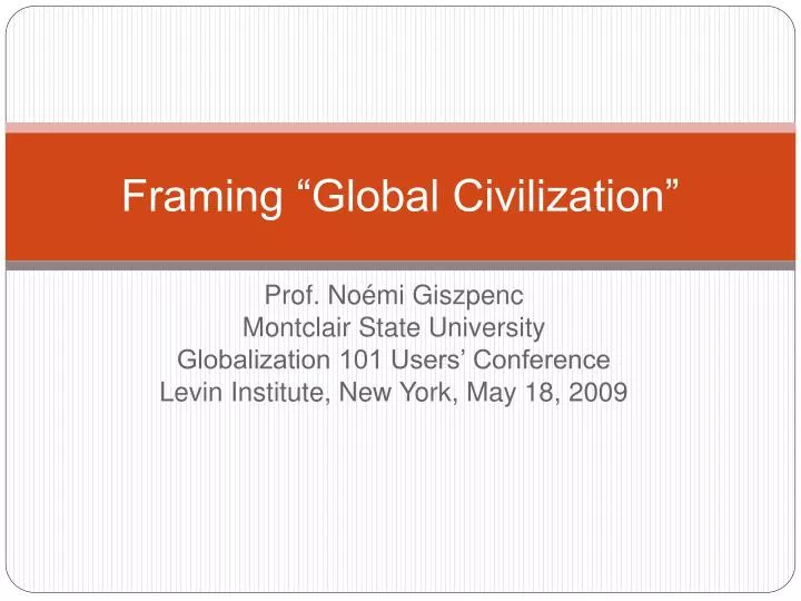 framing global civilization