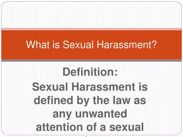 what is sexual harassment