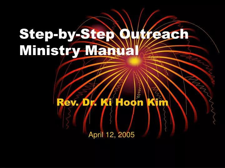 step by step outreach ministry manual