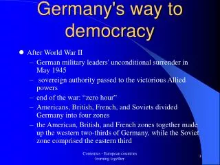Germany's way to democracy