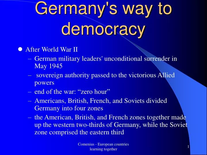 germany s way to democracy