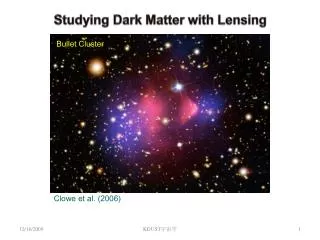 Studying Dark Matter with Lensing