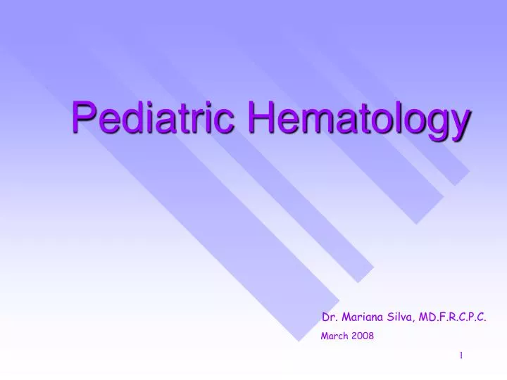pediatric hematology