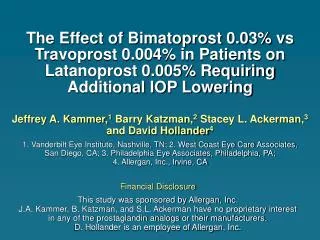 The Effect of Bimatoprost 0.03% vs Travoprost 0.004% in Patients on Latanoprost 0.005% Requiring Additional IOP Lowering