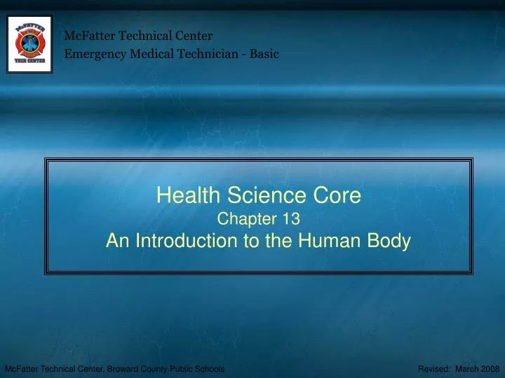 health science core chapter 13 an introduction to the human body