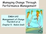 Managing Change Through Performance Management - slide 1