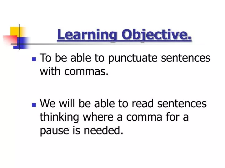 learning objective