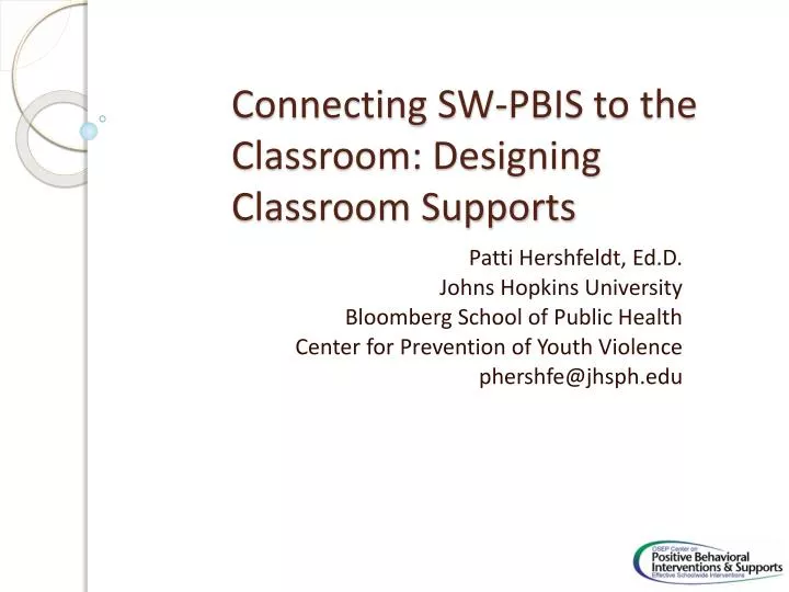 connecting sw pbis to the classroom designing classroom supports