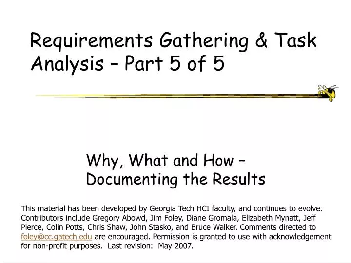 requirements gathering task analysis part 5 of 5