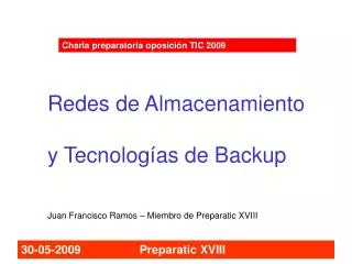 Charla preparatoria oposición TIC 2009