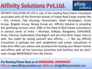 new town commercial space "affinityconsultant.com" shrachi r