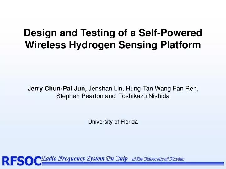 design and testing of a self powered wireless hydrogen sensing platform