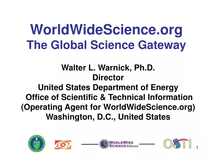 worldwidescience org the global science gateway