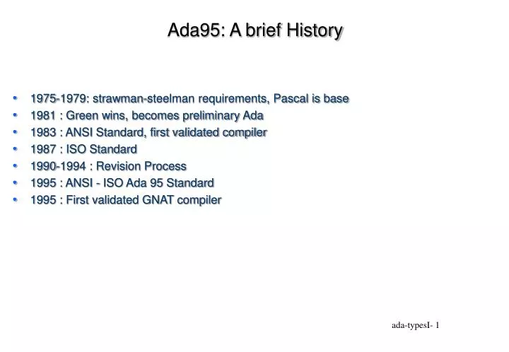 ada95 a brief history