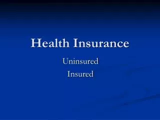 Health Insurance