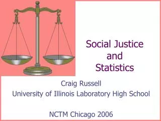 Social Justice and Statistics