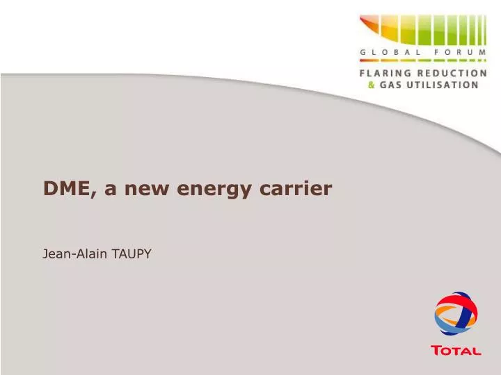 dme a new energy carrier