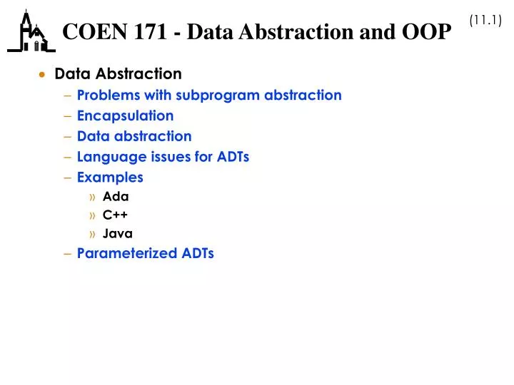 coen 171 data abstraction and oop