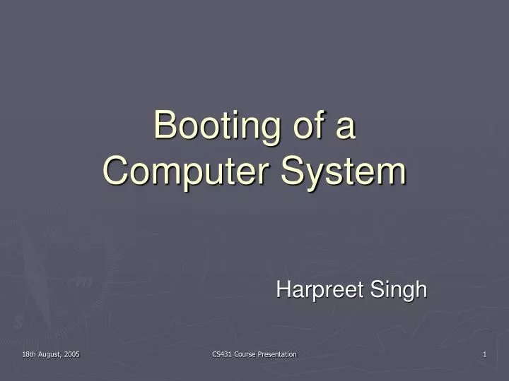 booting of a computer system