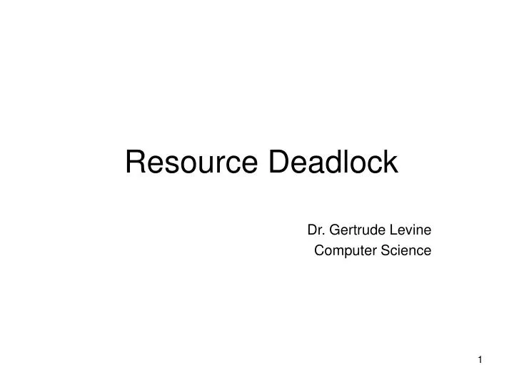 resource deadlock