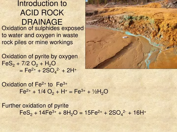 introduction to acid rock drainage