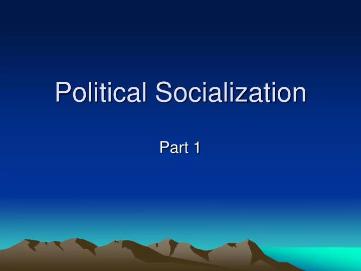 political socialization