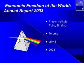 Economic Freedom of the World: Annual Report 2003
